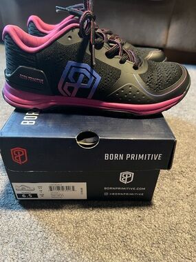 NWT!! Born Primitive Women's Black & Pink Training Shoes, size 6.5